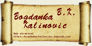 Bogdanka Kalinović vizit kartica
